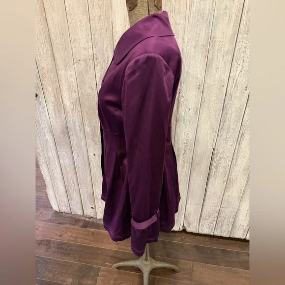 Sele’ Deep Purple Trench Coat - Picture 6 of 9
